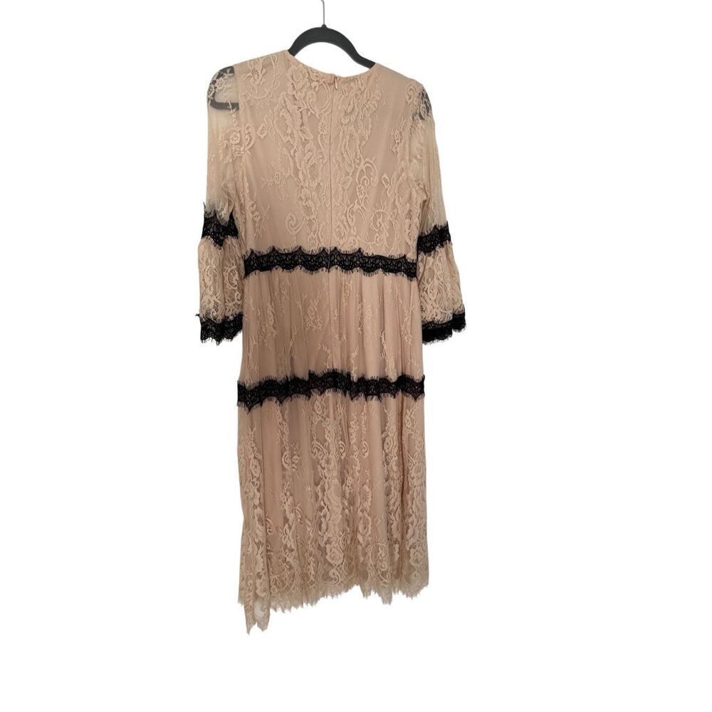 NWT Modcloth Womens Cream Black Aisle Be Seeing You Lace Midi Dress Size Large - Picture 15 of 15